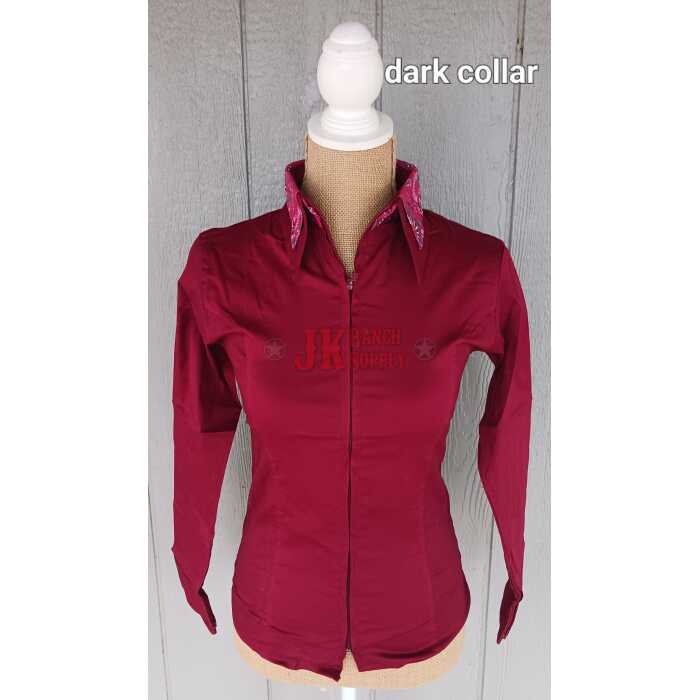 RHC Ladies Contrasting Collar Western Show Shirt #68234 - Image 3