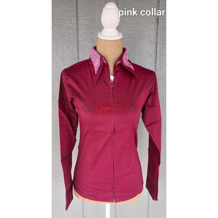 RHC Ladies Contrasting Collar Western Show Shirt #68234 - Image 1