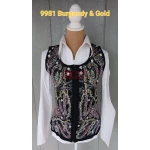 RHC Ladies Western Lace & Gold & Rhinestones Show Vest #209981 - Image 3