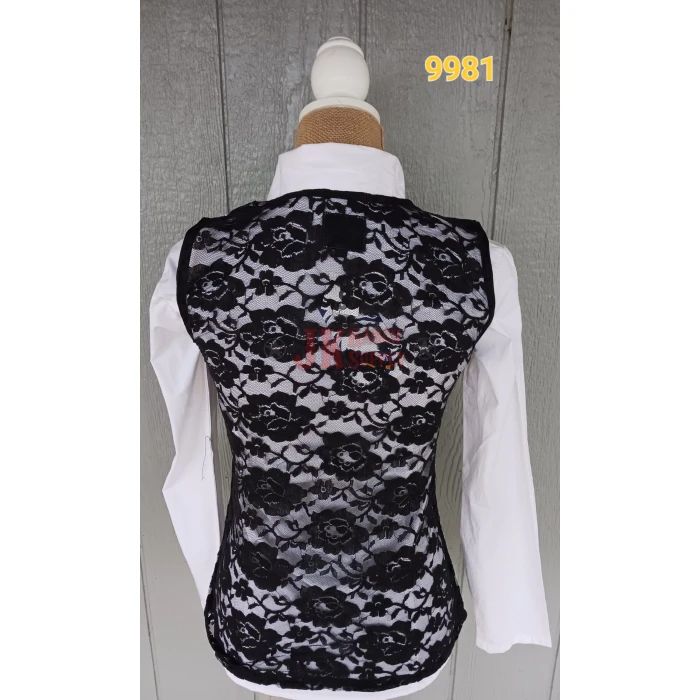 RHC Ladies Western Lace & Gold & Rhinestones Show Vest #209981 - Image 2