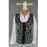 RHC Ladies Western Lace & Gold & Rhinestones Show Vest #209981 - Image 5