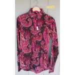 RHC Ladies Lightweight Burgundy Paisley Western Show Shirt #68453