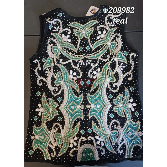 RHC Lace & Beading Ladies Western Show Vest V209982 - Image 6