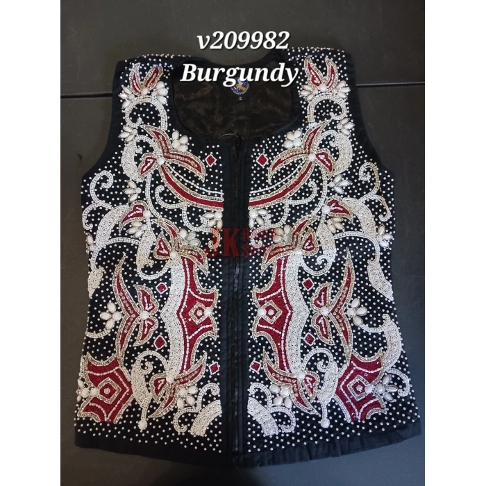 RHC Lace & Beading Ladies Western Show Vest V209982 - Image 9