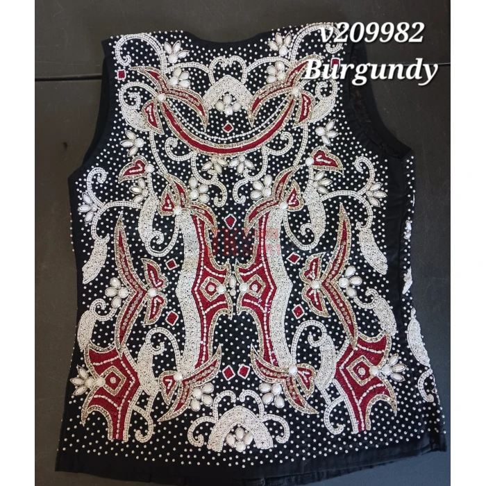 RHC Lace & Beading Ladies Western Show Vest V209982 - Image 4