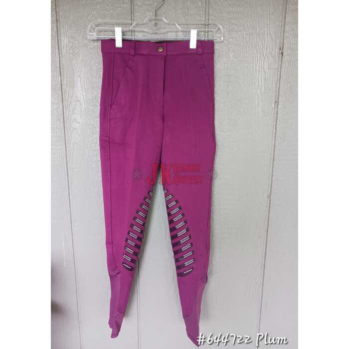 RHC Ladies Silicone Gel Knee Patch Breech #644722 TAN PLUM - Image 5
