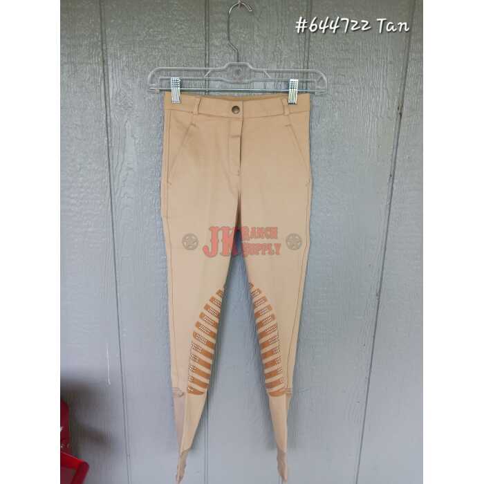RHC Ladies Silicone Gel Knee Patch Breech #644722 TAN PLUM - Image 1