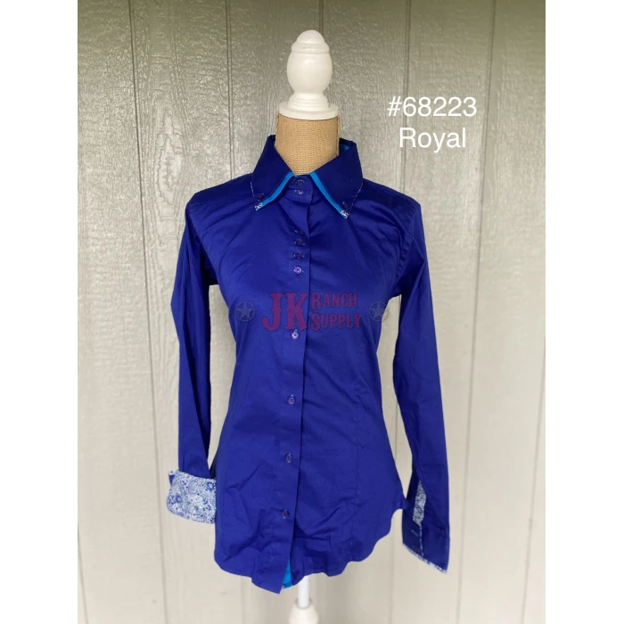 IMG-6796 RHC Ladies Double Collar Western Show Shirt #68223 - Image 1