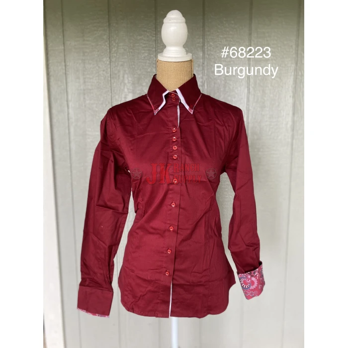 RHC Ladies Double Collar Western Show Shirt #68223 - Image 5