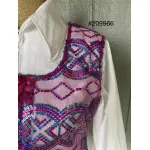 RHC Ladies Pink & Turquoise Sequin Show Vest #209966 - Image 2