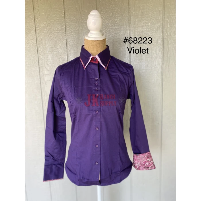 RHC Ladies Double Collar Western Show Shirt #68223 - Image 8