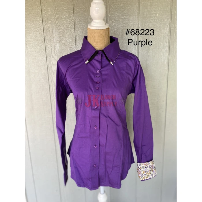 RHC Ladies Double Collar Western Show Shirt #68223 - Image 12