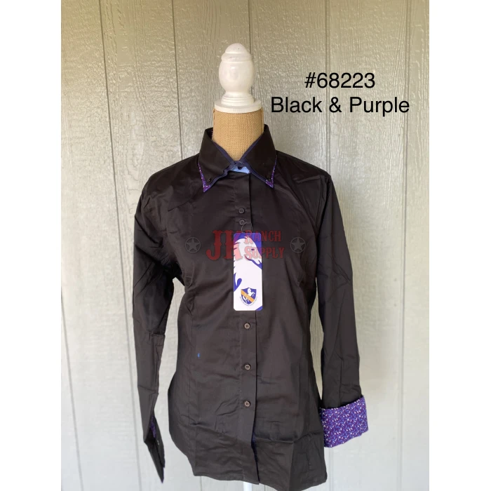 RHC Ladies Double Collar Western Show Shirt #68223 - Image 13