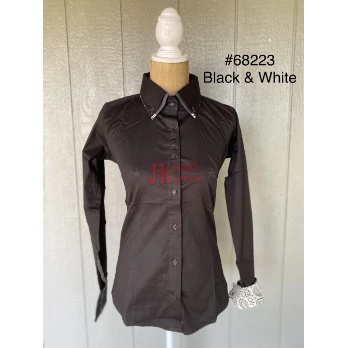 RHC Ladies Double Collar Western Show Shirt #68223 - Image 14