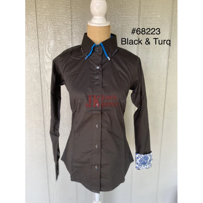 RHC Ladies Double Collar Western Show Shirt #68223 - Image 15