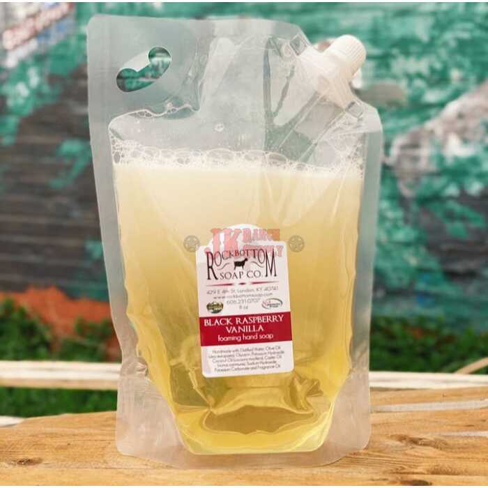 Rock Bottom Soap Co. Foaming Hand Soap Refill Black Rasp. Vanilla - Image 1