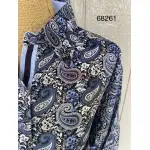 RHC Ladies Cotton Navy Paisley Show Shirt # 68261 - Image 3