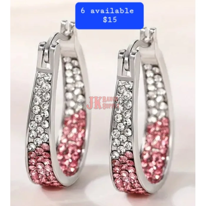 Western Stirrup Rhinestone Earrings - Image 4