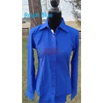 RHC Ladies Button Down Lightweight Solid Color Show Shirt #68343 - Image 6
