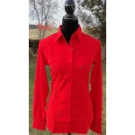 RHC Ladies Button Down Lightweight Solid Color Show Shirt #68343 - Image 2