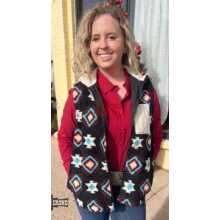 ROWDY CROWD Vail Fleece Aztec Vest