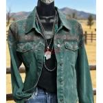 Ladies Denim Print Jackets - Image 2